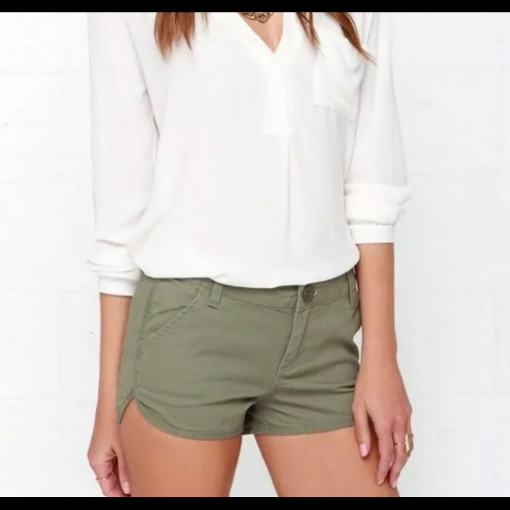 RVCA | Green Cotton Downtowner Short Shorts